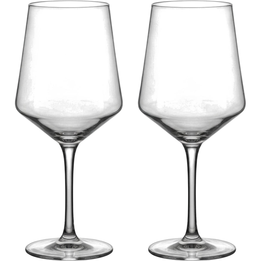 Jokva Angular Crystalline Red Wine Glasses 18 oz Clear Set of 2